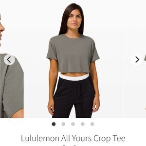 Lululemon cropped tee